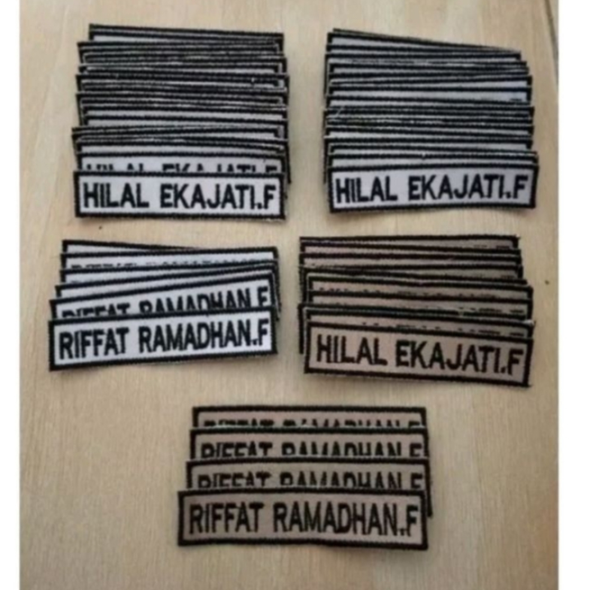 Bet nama Bet seragam sekolah full blok benang