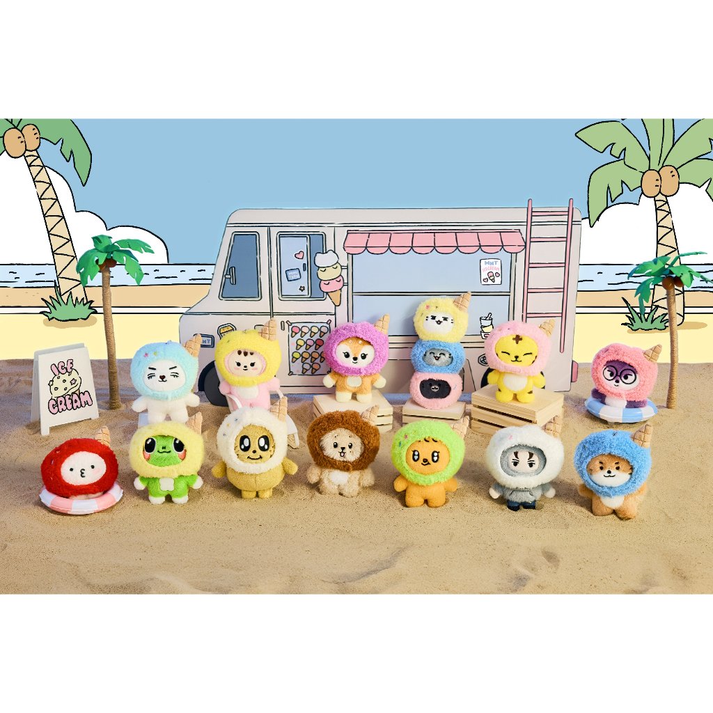 [PO] OFFICIAL MINITEEN SEVENTEEN KEYRING PLUSH DOLL BLANKET CAHOL ICE CREAM VERSION POP UP