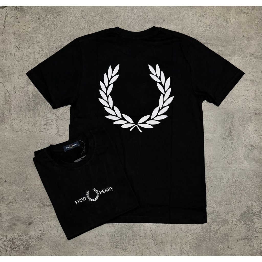 Kaos Branded Fred Signature Bordir With Back Print//Baju Kaos FP Bordir Aplikasi Sablon//Kaos Brande