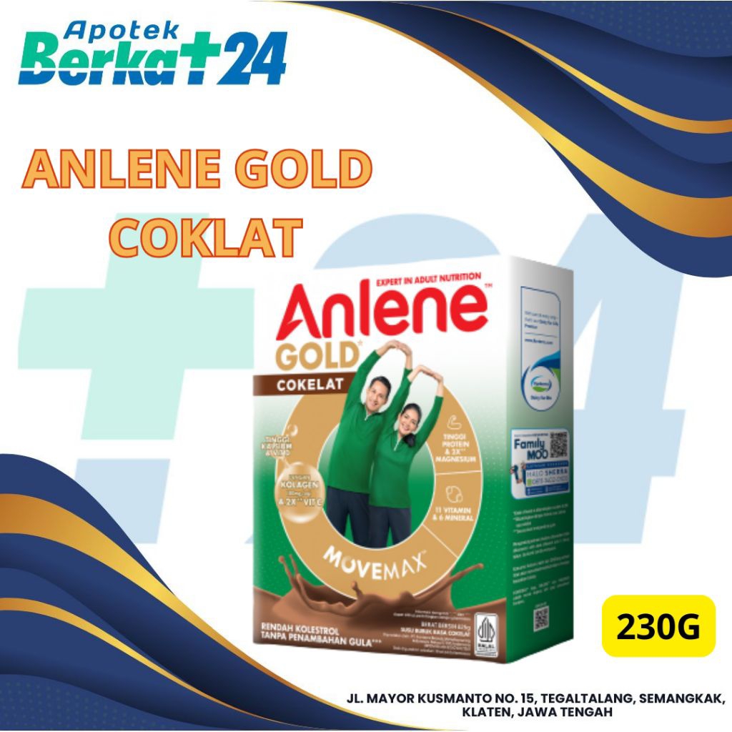 Susu Anlene Gold Original, Vanilla, Coklat
