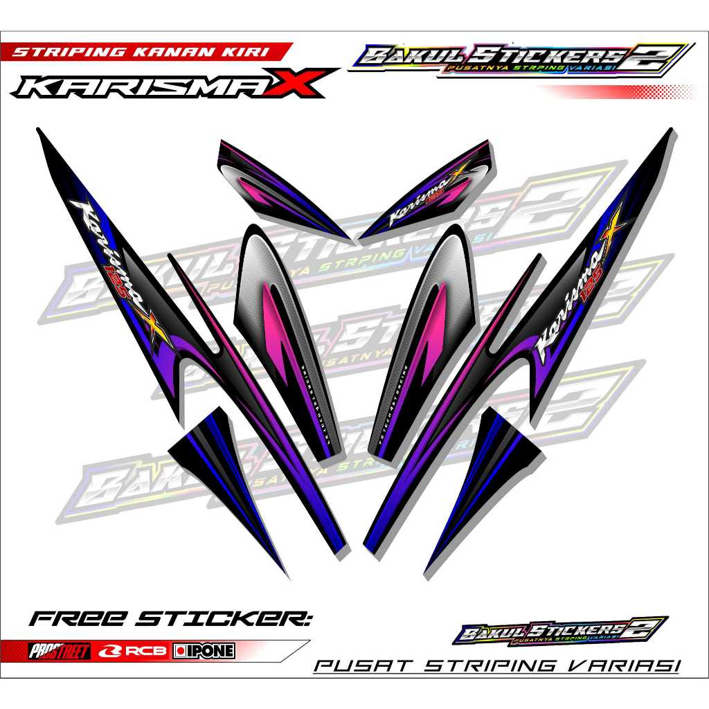 STRIPING VARIASI HONDA KARISMA 125 D / STICKER LIST VARIASI MOTOR KARISMA 125D