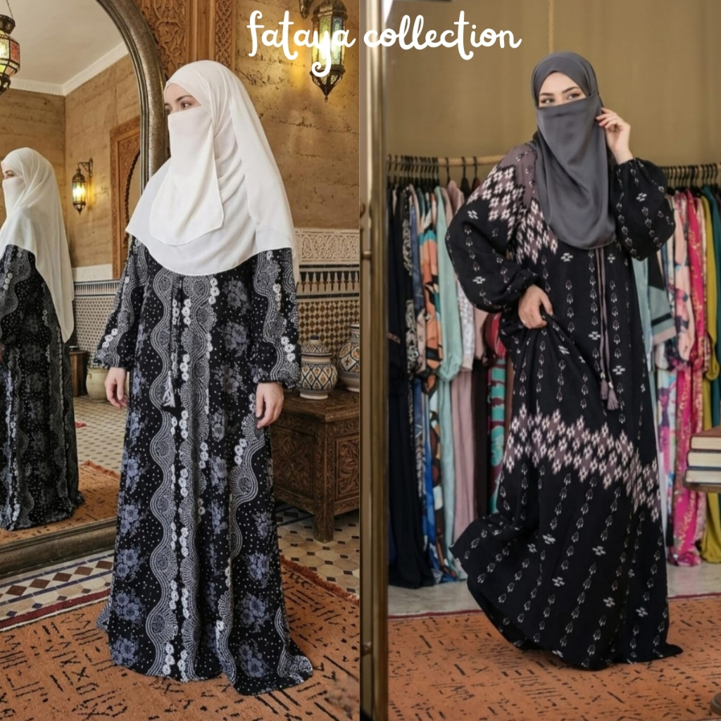 Fataya Collection LEIZUR Abaya - Kain Crinkle Import
