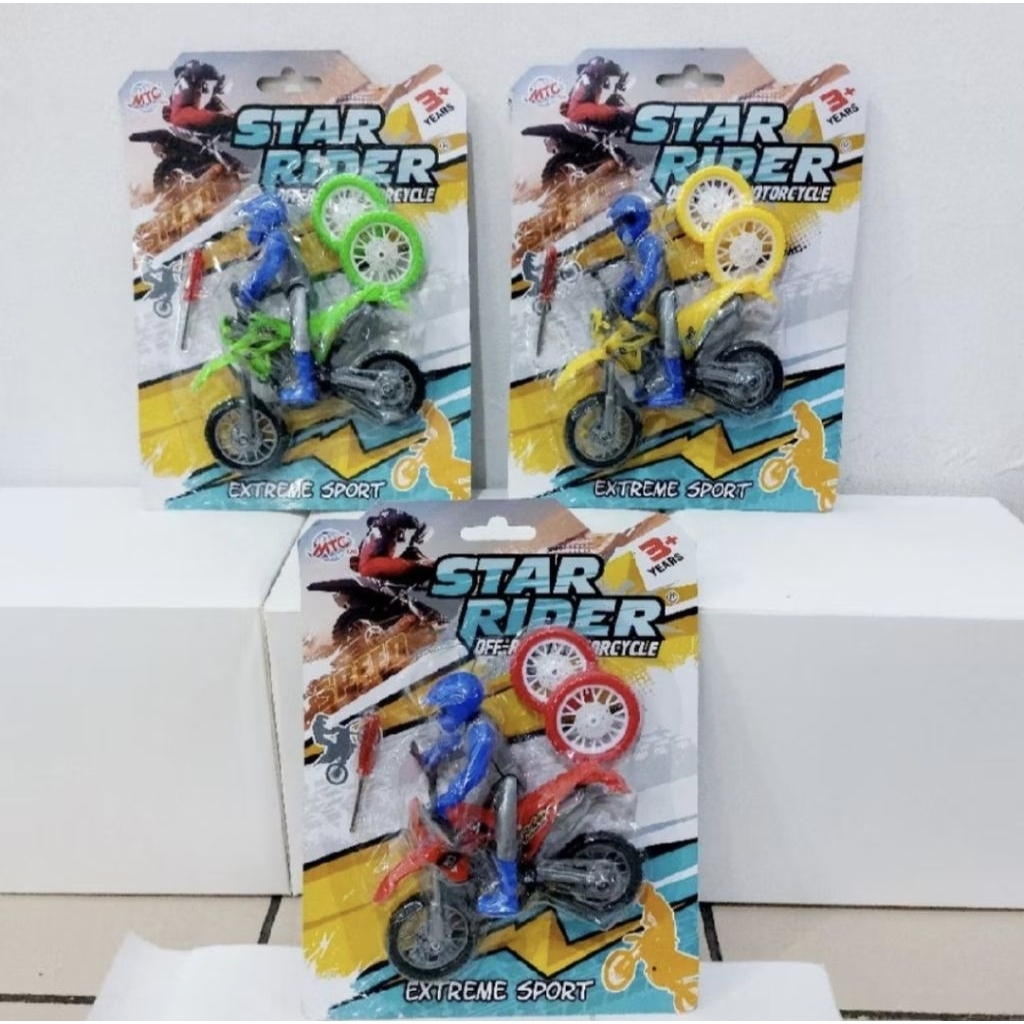 Mainan Anak Miniatur Motor Cross Bonus Sparepart