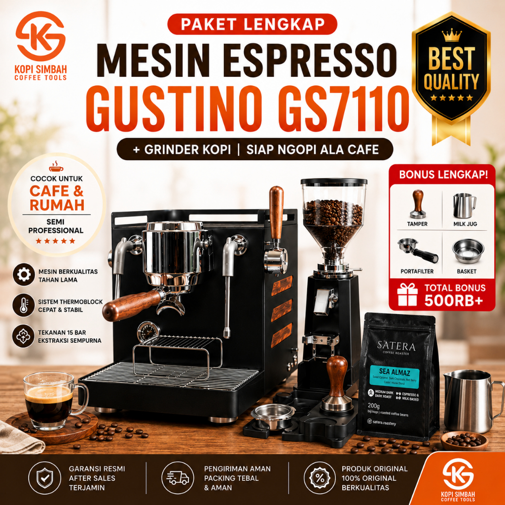 Gustino GS 7110 Mesin Kopi Espresso - Alat Seduh Elektrik