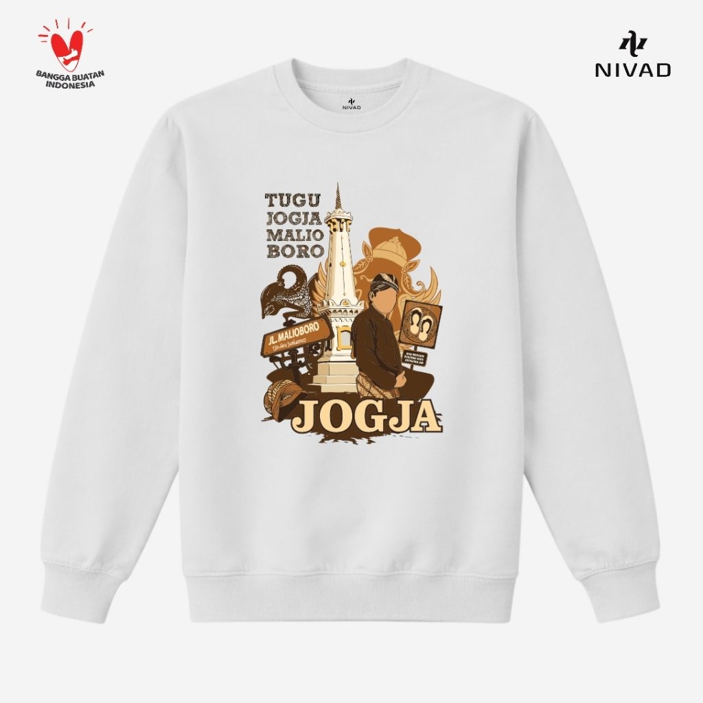 Nivad Sweater Crewneck Wisata Tradisional Daerah Istimewa Yogyakarta