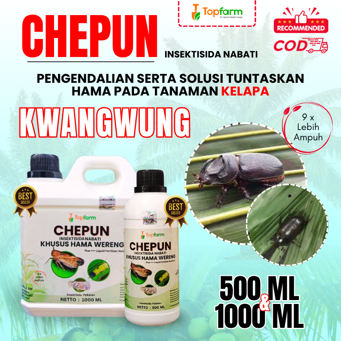 Obat Kumbang Tanduk Kelapa / Insektisida Kumbang Tanduk Kelapa / Insektisida Topfarm / Obat Hama Kum