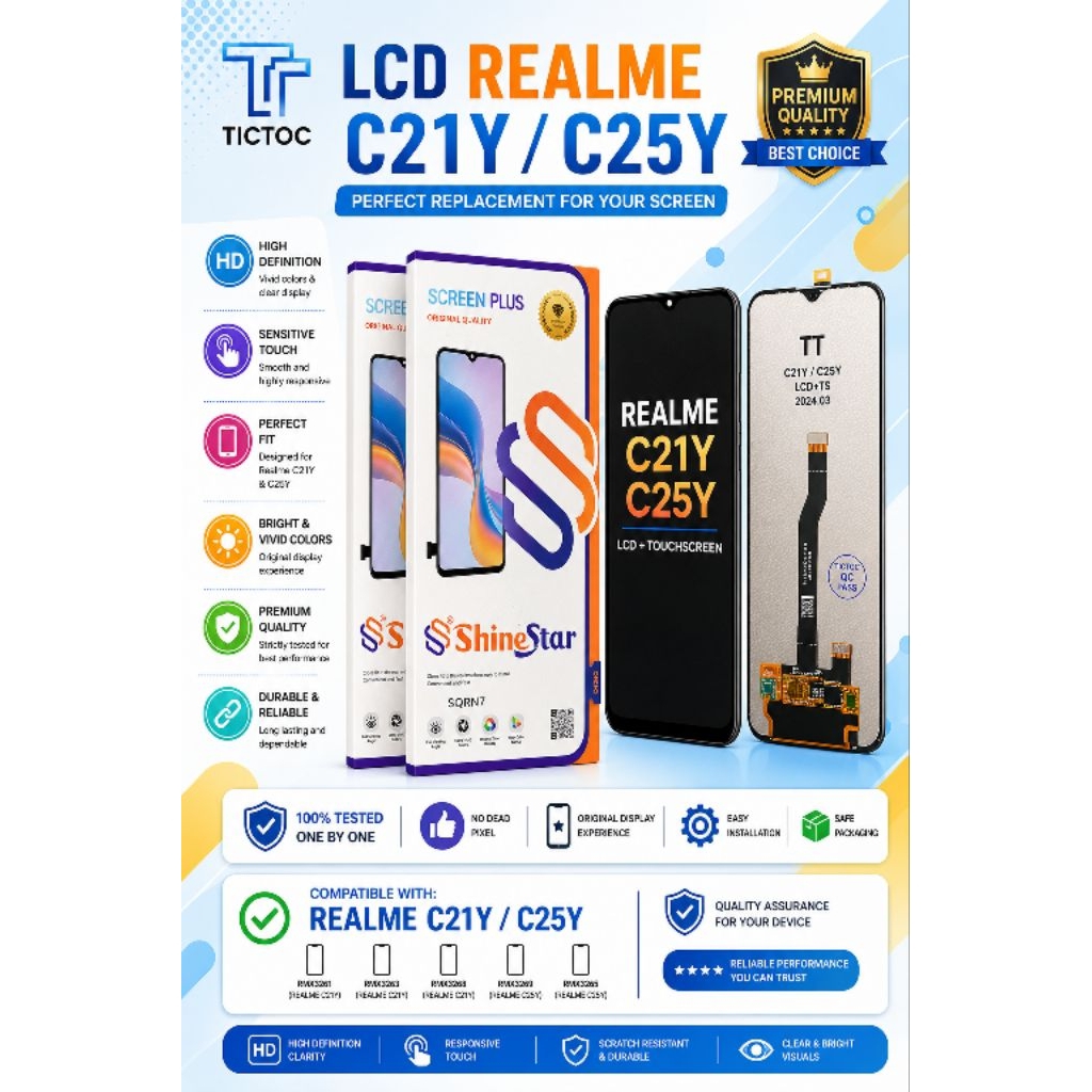 LCD TOUCHSCREEN REALME C25Y ORIGINAL FULLSET