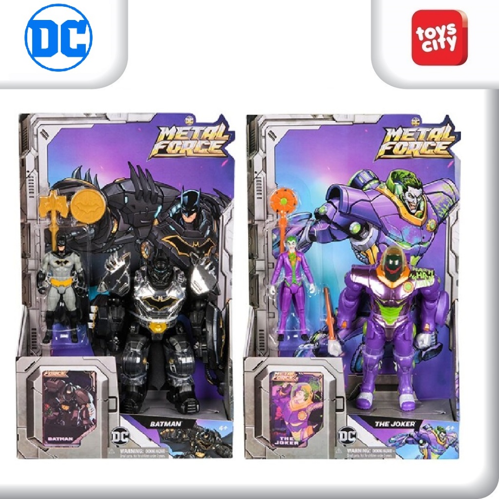 Spin Master DC Comics Metal Force Batman & The Joker Figures - Assorted Mainan Anak Action Figure