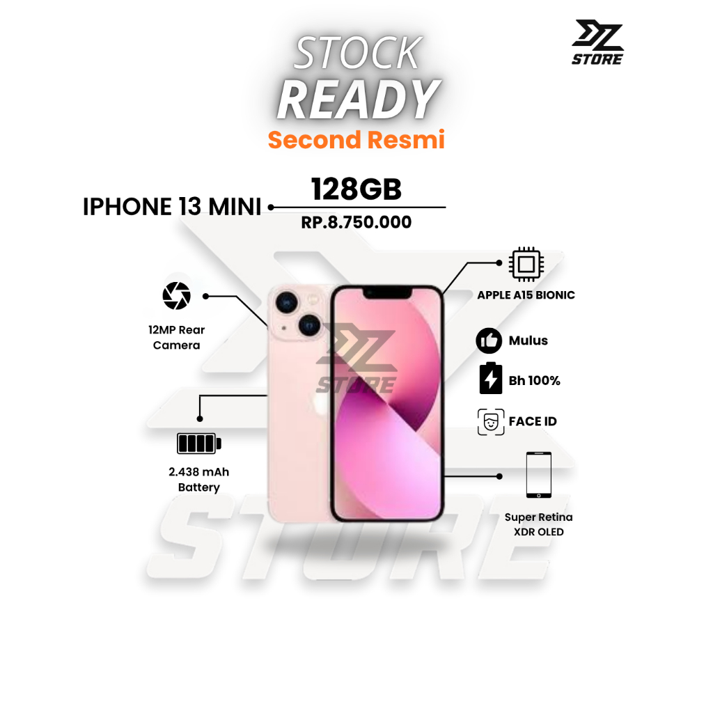 iPhone 13 Mini Second 256GB Original Apple | Resmi iBox | Garansi Full