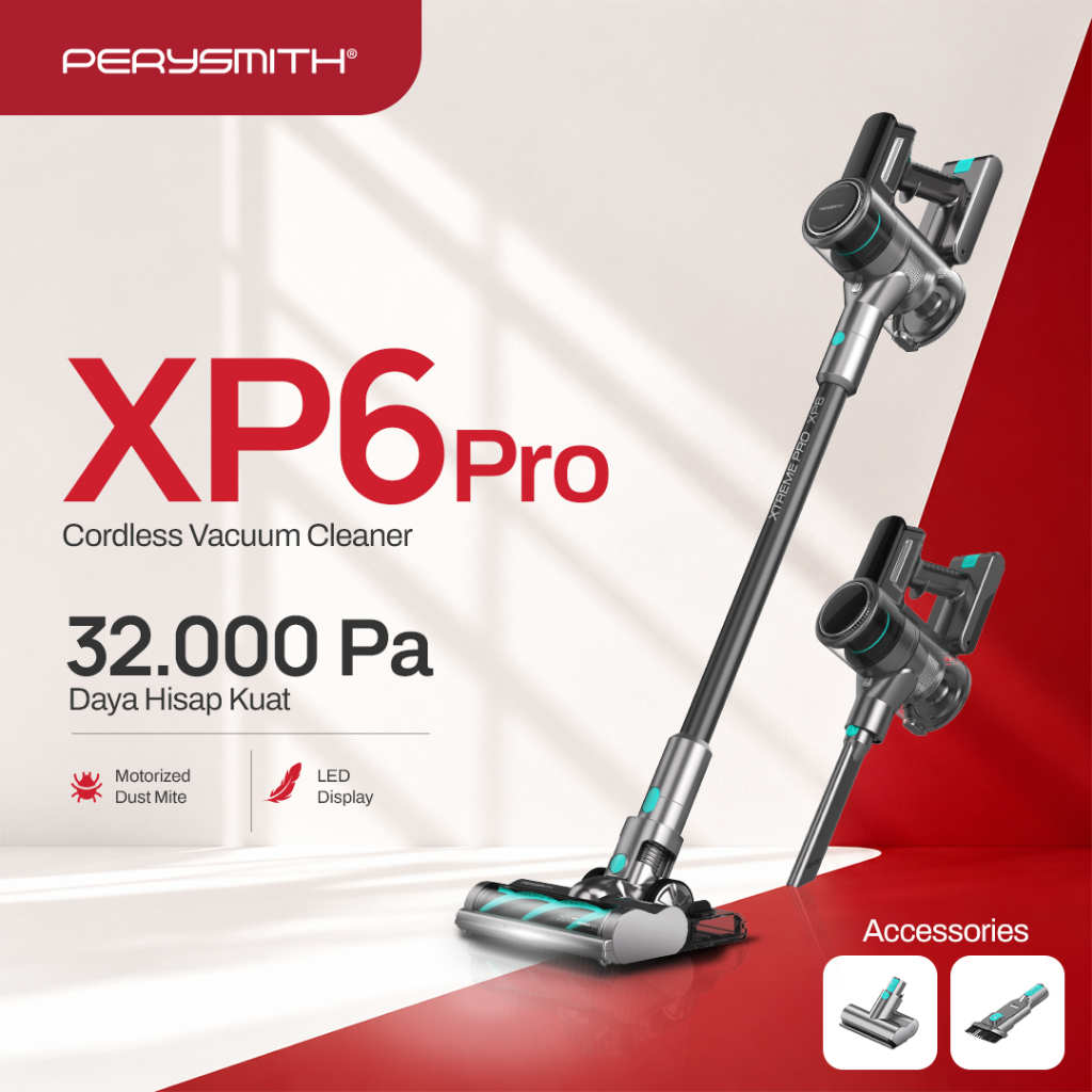 PerySmith XP6 Pro Vacuum Cleaner Cordless Penyedot Debu