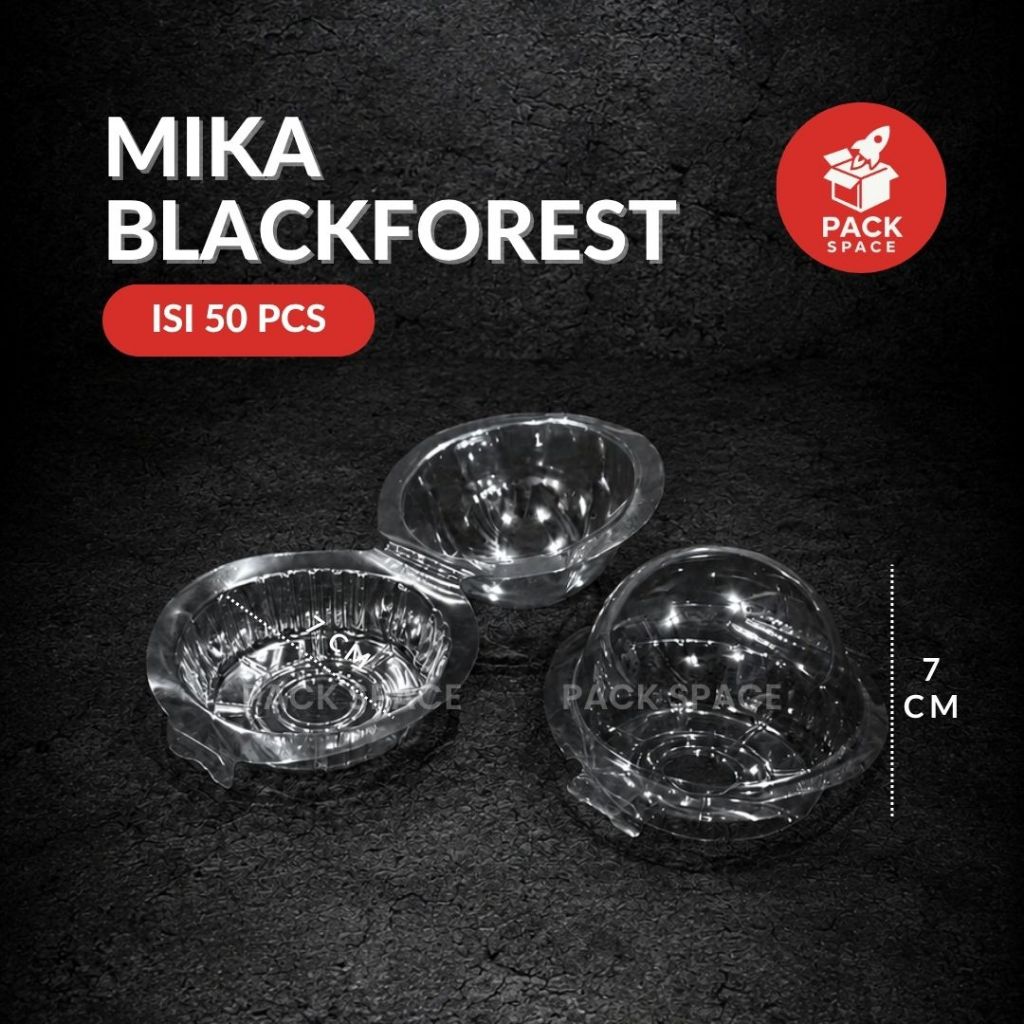 (50 pcs) Mika Kue Blackforest Kecil Mika Kue Tart Mini / Tray Kue Mini Mika CupCake Tart Muffin Soes