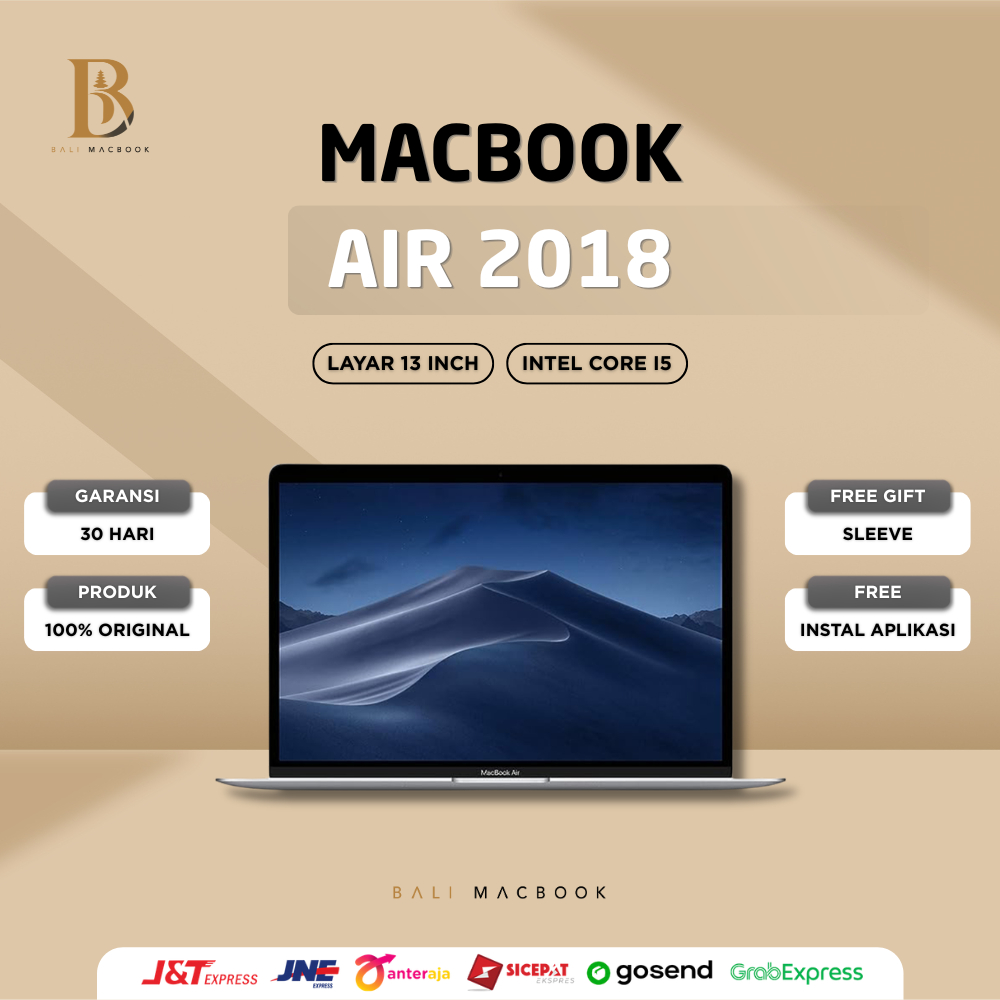 Macbook Air Retina 13 inch 2018 Ram 8Gb Ssd 128/256gb Dual Core intel i5 Second ORIGINAL