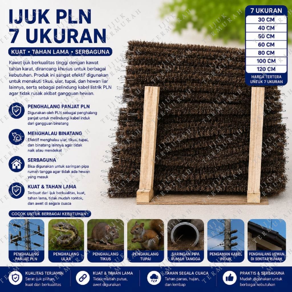 ijuk PLN bbrapa ukuran