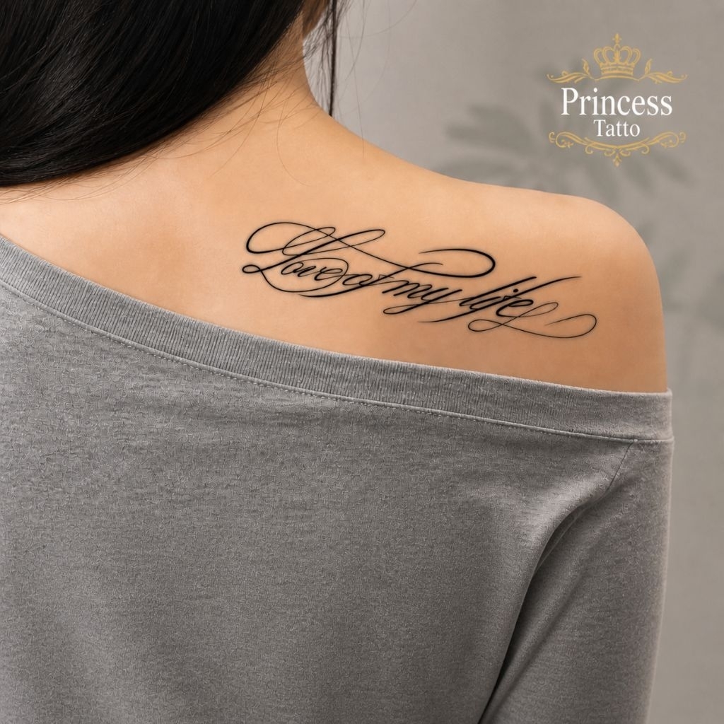 TATTO | Tatto temporer | Motif tulisan huruf | Tahan 7 hari