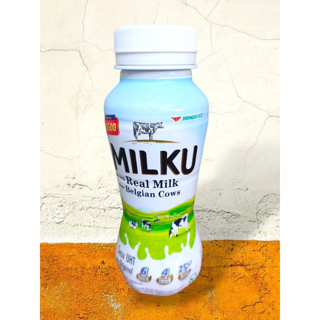 Minuman Kemasan Susu Cair MILKU Susu UHT Original 200 ml