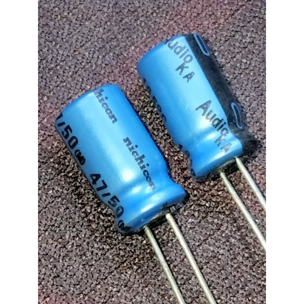 Elco Nichicon 47uf 50v Kapasitor elktrolite Nichicon Audio Grade KA
