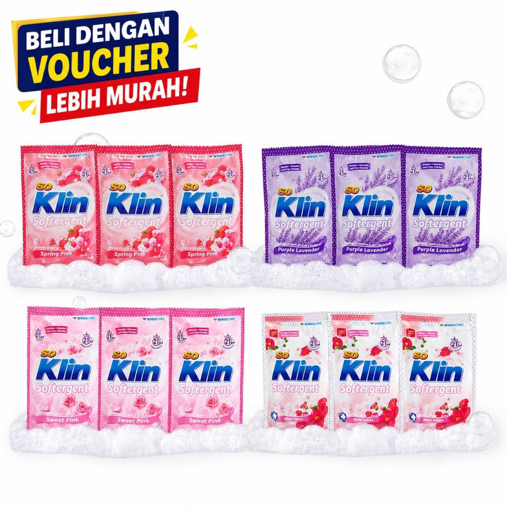 So Klin Softergent 6pcs Detergent Bubuk SoKlin Renceng Murah Detergen Bubuk