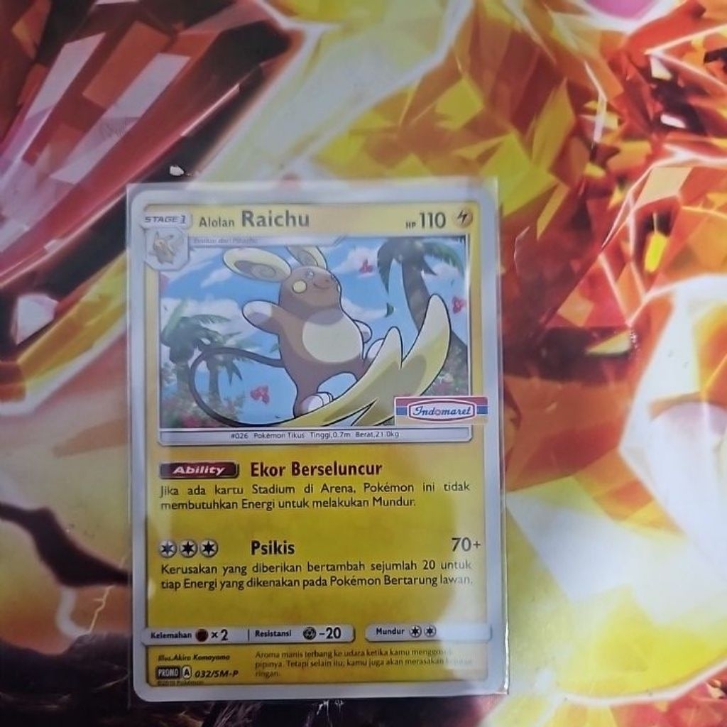 kartu pokemon tcg indonesia alolan raichu 032 /SM-P promo indomaret