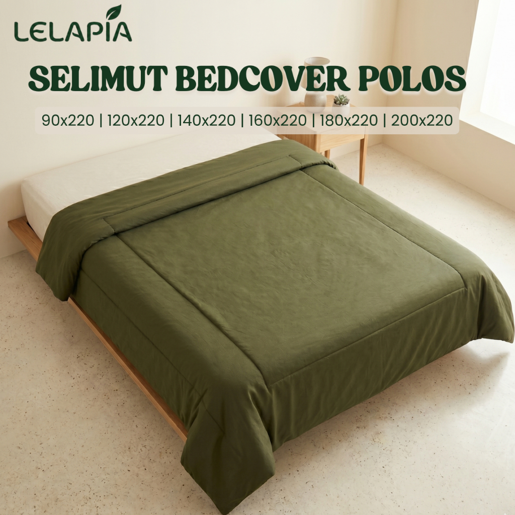 Selimut Bedcover Polos Bahan Lembut - Bedcover Only