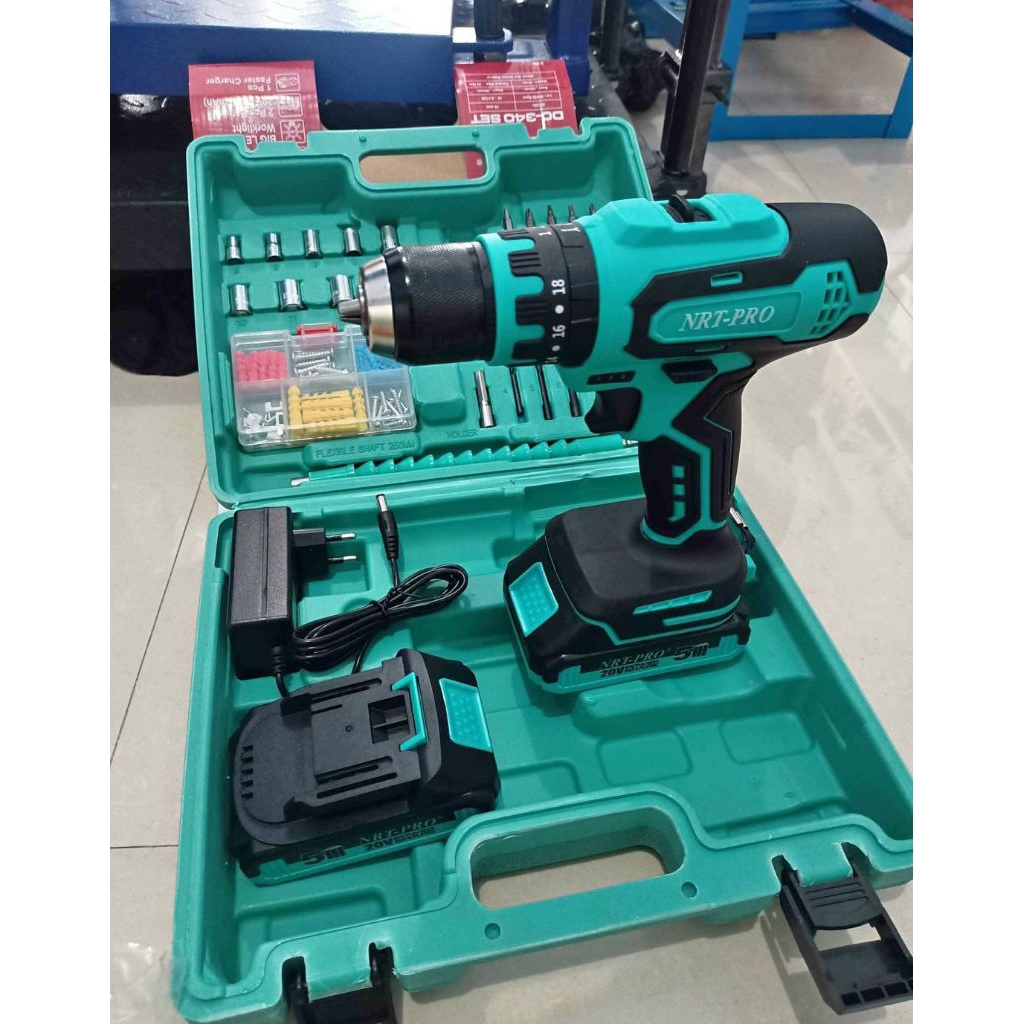 Bor Cas Nrt Pro 20Volt Kepala Besi New