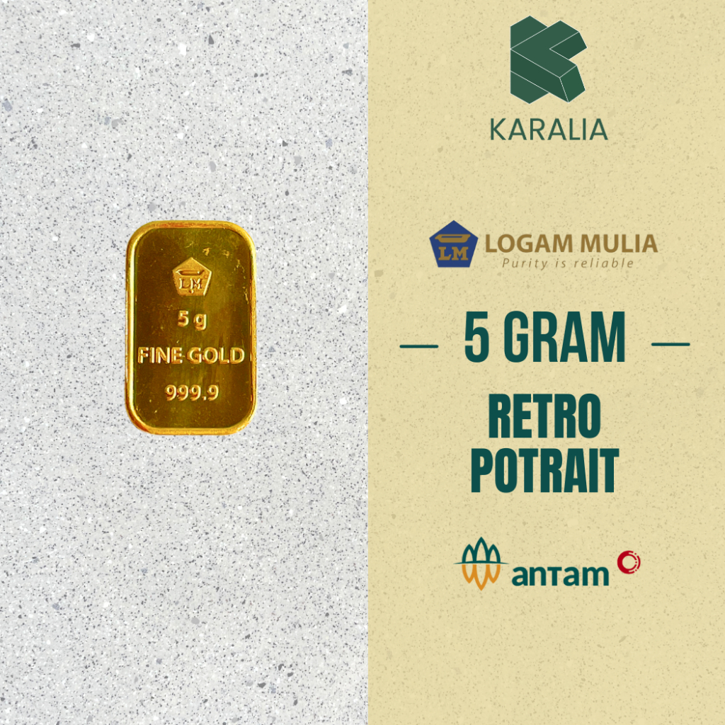 KARALIA – (LM) Logam Mulia Emas Antam 5 Gram Retro Potrait