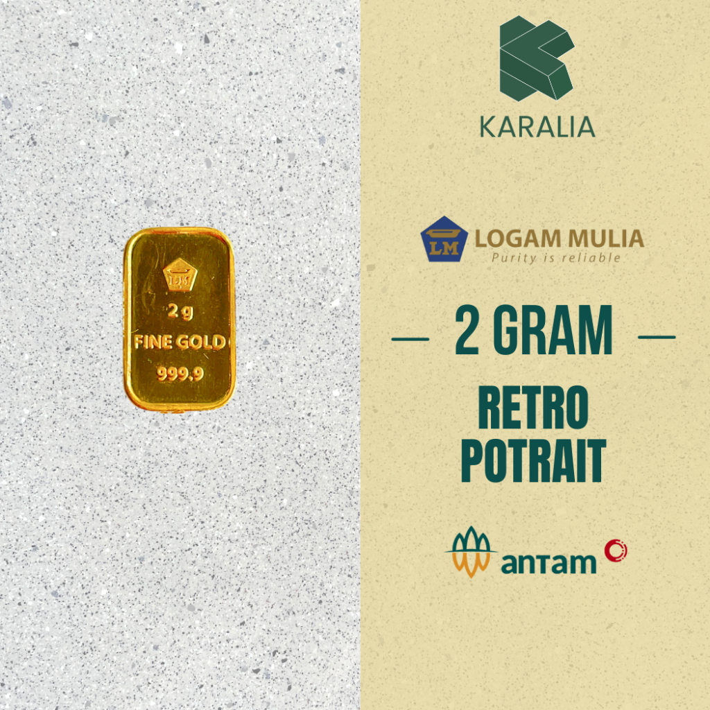 KARALIA – (LM) Logam Mulia Emas Antam 2 Gram Retro Potrait
