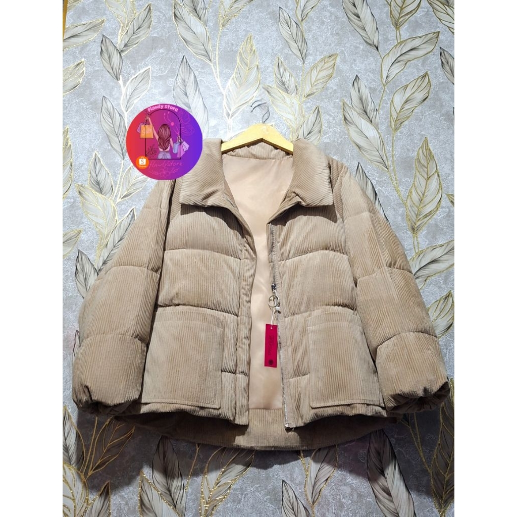 Gelembung Corduroy Brown Winter Jaket