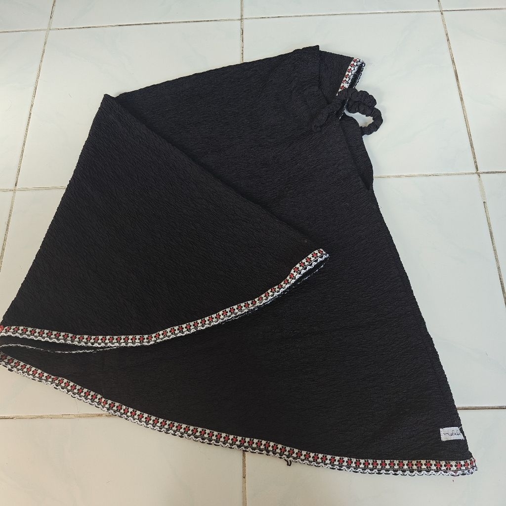 BERGO BAHIMA HITAM ukuran S Anak Remaja Bergo Babat alhikmah kerudung babat jilbab babat
