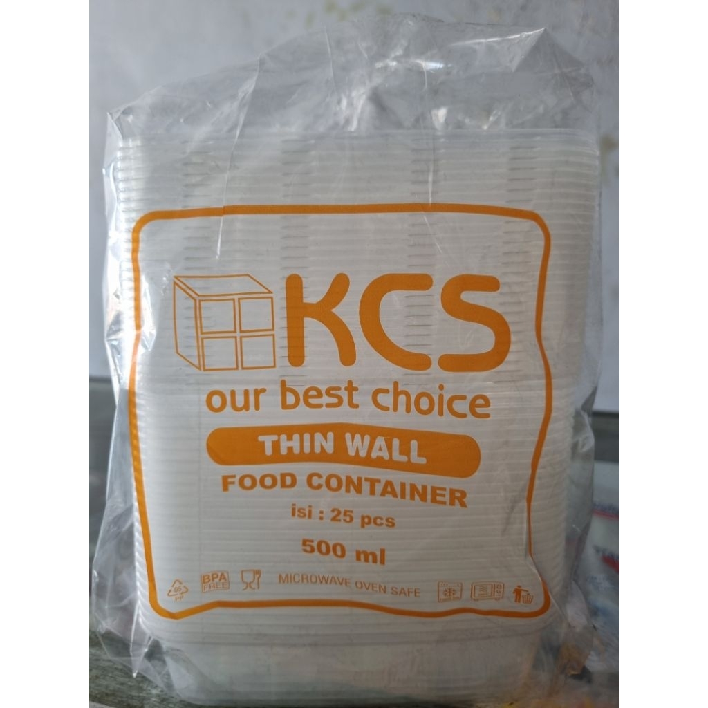 Thinwall kotak 500 ml merk KCS