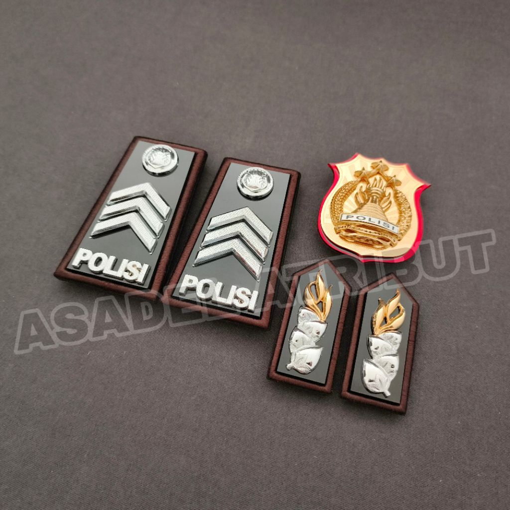 SET KOMPLIT PANGKAT BRIGPOL PDH LIS BORDIR / PANGKAT BRIGPOL PDH POLRI / PANGKAT BRIGPOL PDH LIS BOR