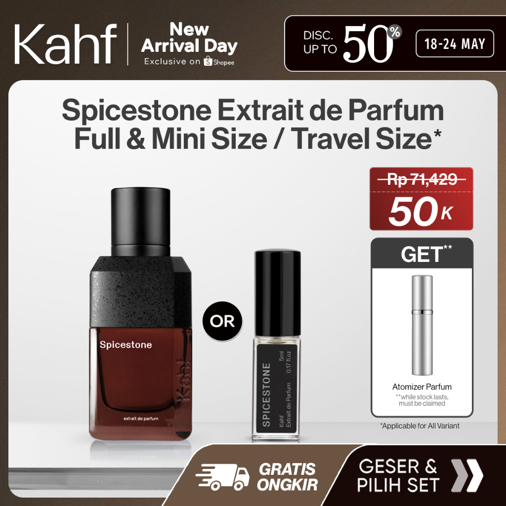 Kahf Spicestone Extrait de Parfum - Full & Mini Size / Travel Size - 50 ml & 5 ml - Oracle Series - 