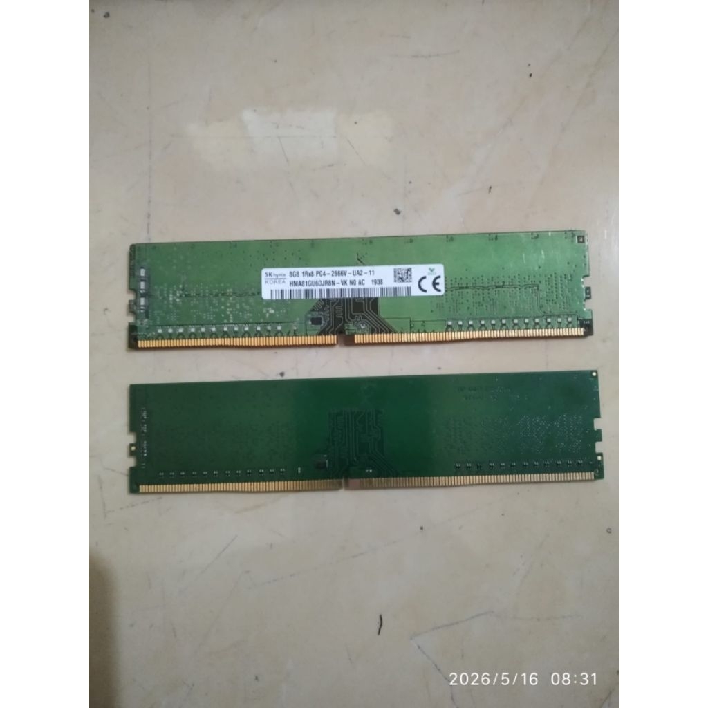 Borongan 2 PCS RAM PC LongDIMM 8GB PC4-2666V | Rusak | Khusus Teknisi