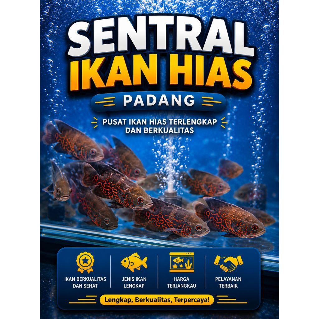 Ikan Hias Oscar Batik Hitam Jumbo Premium - Ikan Predator Aquarium