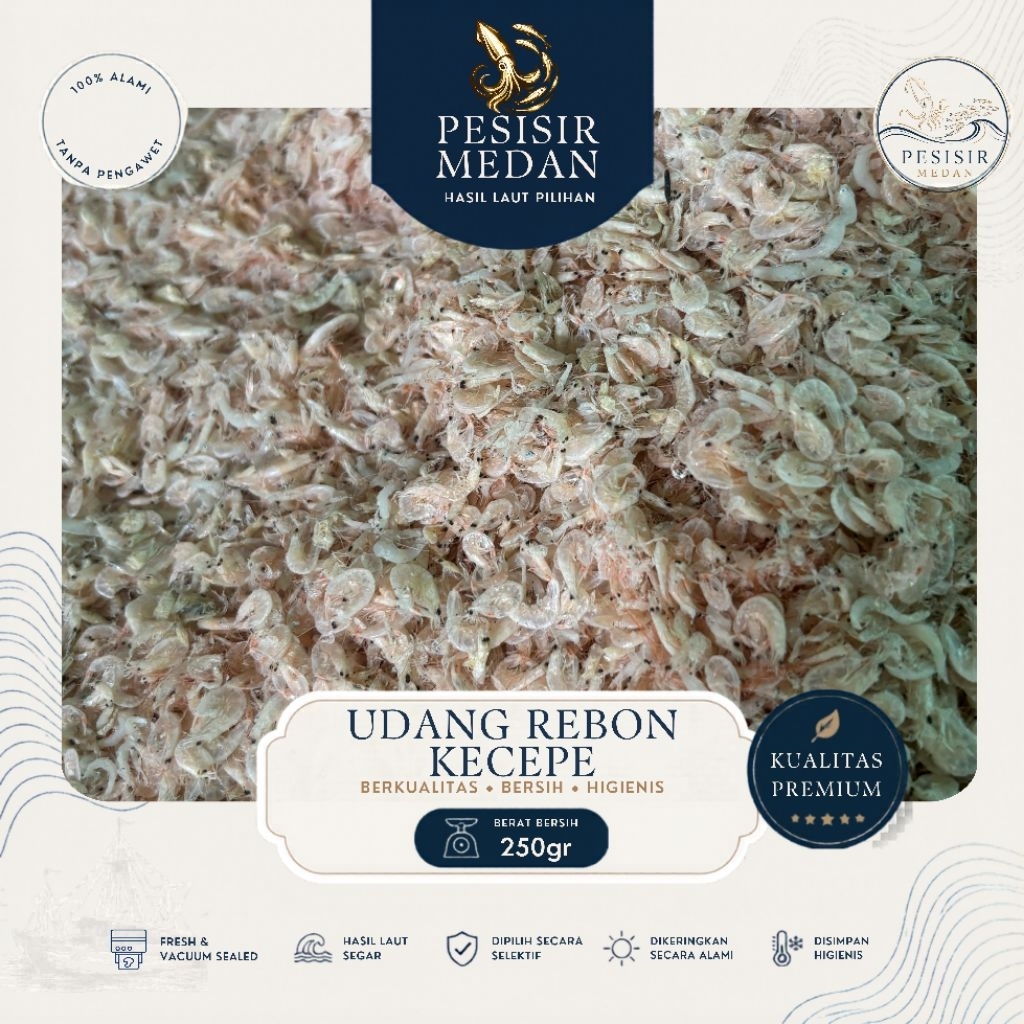 Udang Rebon Rebus - Udang Kecepe - PREMIUM - Asli Medan Segar
