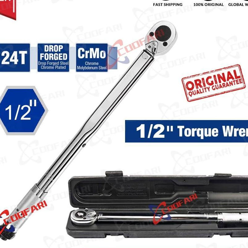 (Lestary Store) Kunci Momen Torsi / Torque Wrench Two-way Spanner Tools Bengkel Mobil Roda Mobil 1/2