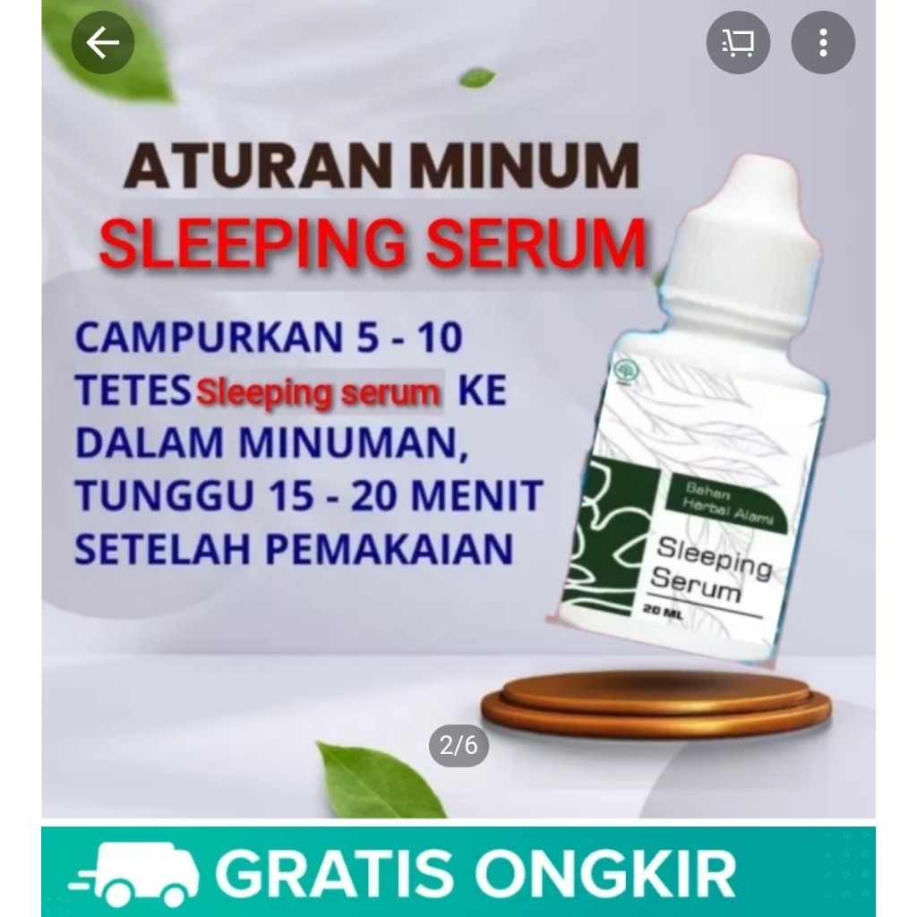 Sleeping Serum Tetes Original Atasi Susah Tidur Insomnia Ampuh Herbal BPOM Tidur Nyenyak Aman