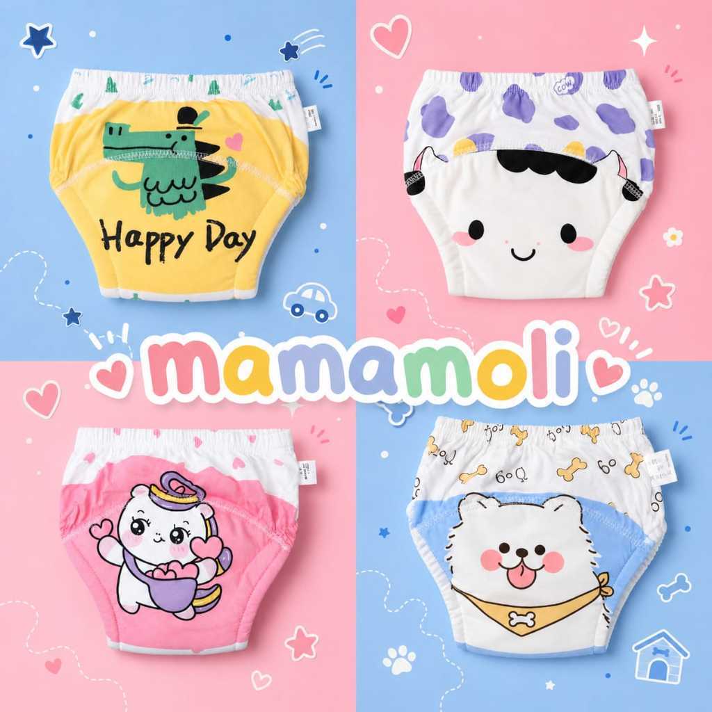 Clodi Training Pants Clodi Diaper Cuci Ulang Tatur Anak Bayi 6 Layer Premium Kode K