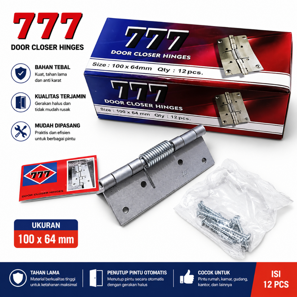 Engsel Per Penutup Pintu Otomatis Stainless 4 Inch