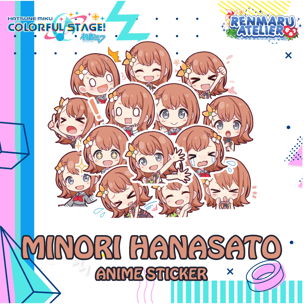 Stiker Anime Game Project Sekai MINORI HANASATO | Stiker Laptop HP