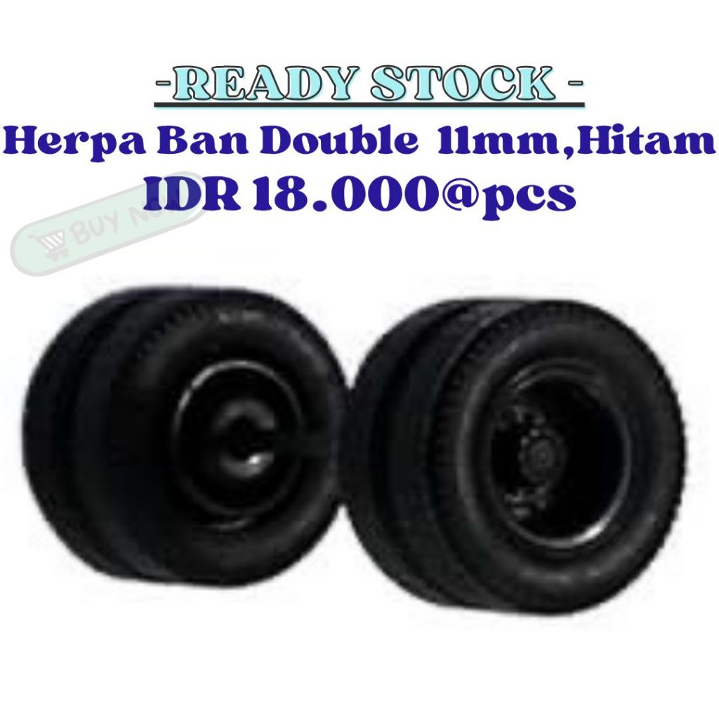 Herpa Ban Double 11mm, Hitam 1:87 HO