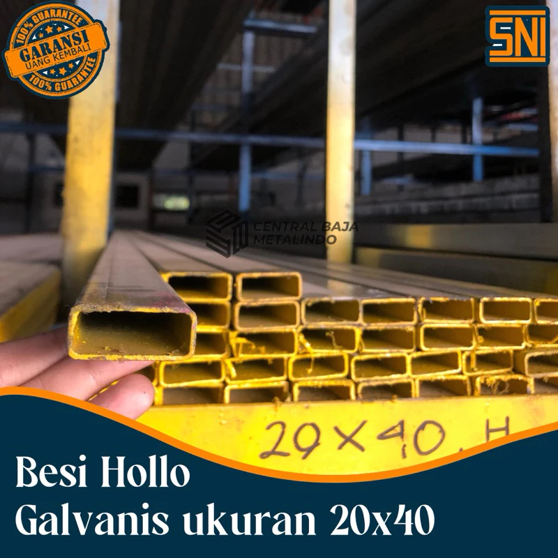 Besi Hollo Galvanis 20x40 Kotak Full
