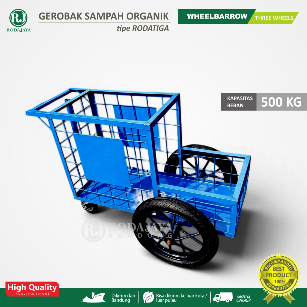 Gerobak sampah organik / gerobak MBG SPPG / roda tiga / cart wheelbarrow / handcart / gerobak dorong