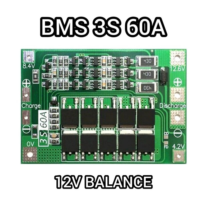 BMS 3s 60A BMS 4s 40A Protection Board Balance Version 18650 Li-ion Lithium