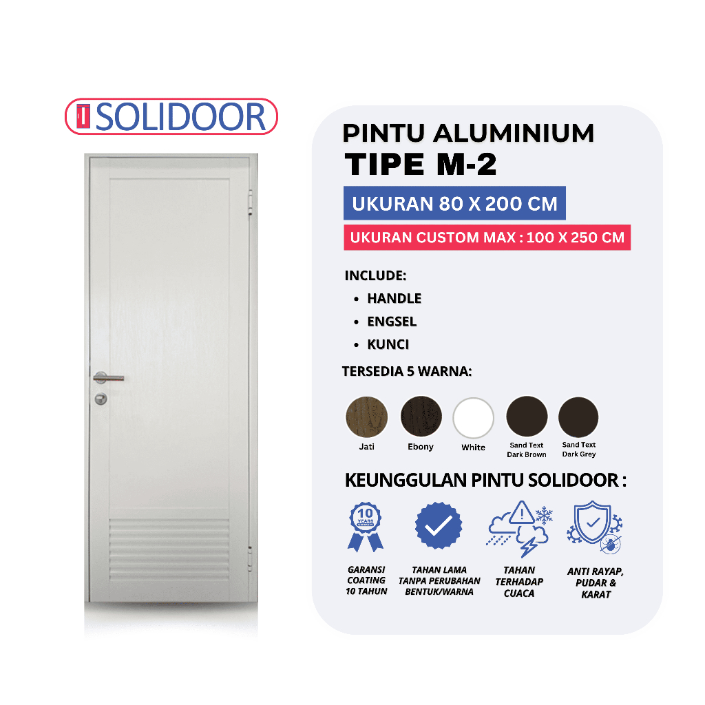 Pintu Aluminium SOLIDOOR M-2