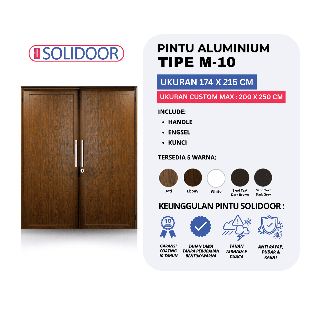 Pintu Aluminium SOLIDOOR M-10
