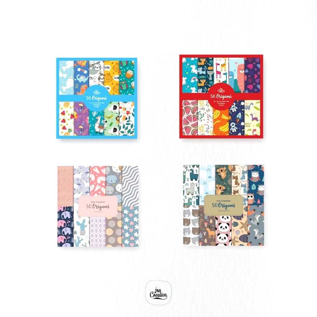 INA CREATIVE Origami Pattern 15x15 kertas lipat kertas motif