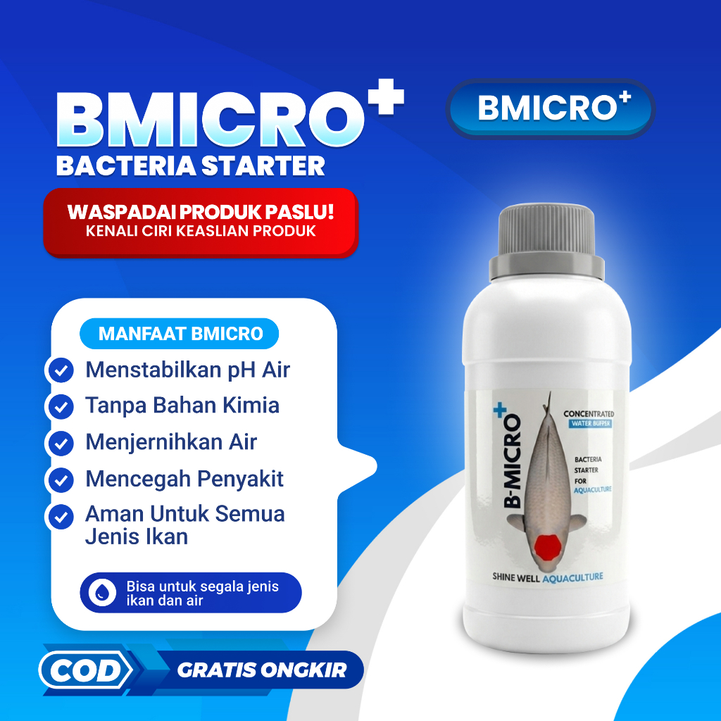 Xcamellyaa Bmicro+ Bmo+ Bmikro+ Original 250 Mlprobiotik Koi Bacteri Starter Kolam Koi Ikan Hias