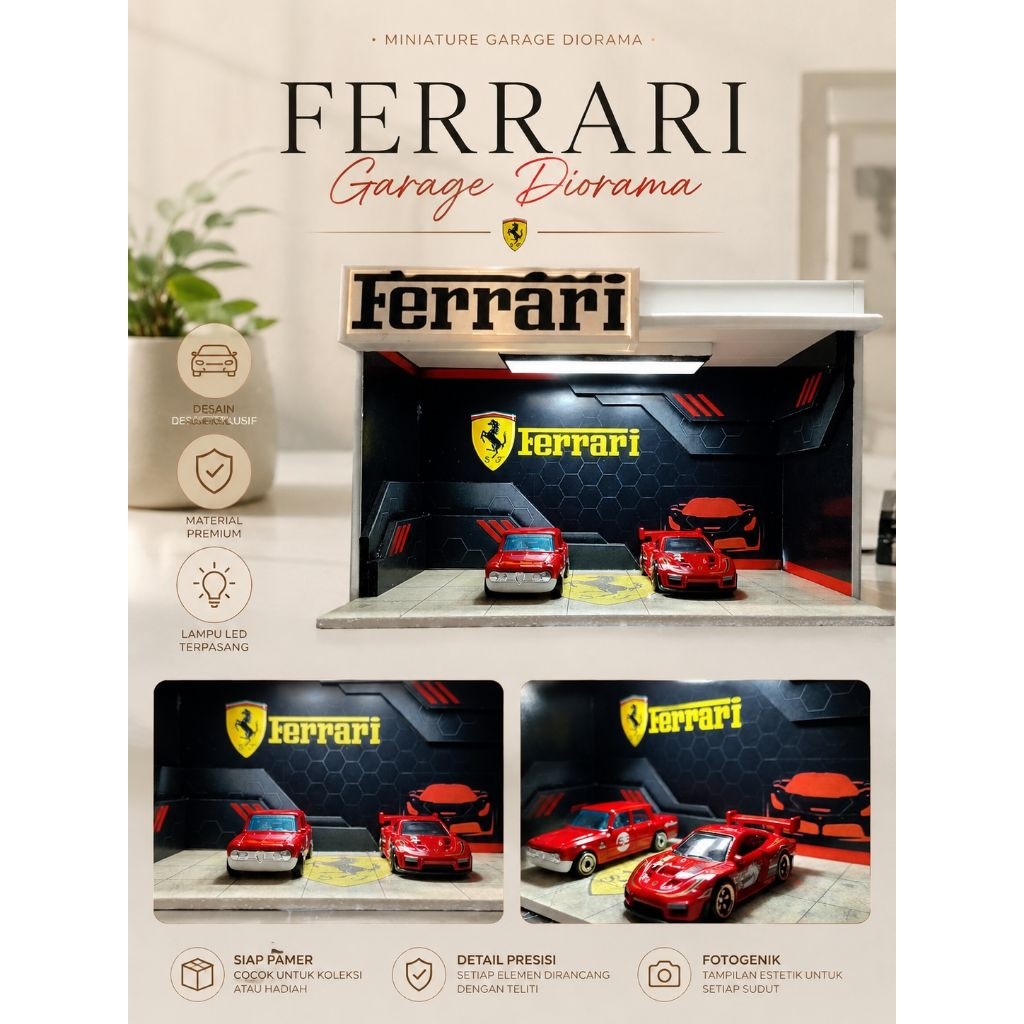 DIORAMA HOTWHEEL FERRARI RAK HOTWHEEL PAJANGAN
