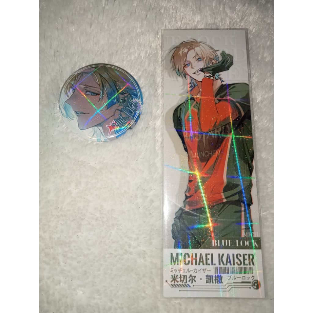 Set Michael Kaiser Fanmerch Blue Lock Badge Ticket