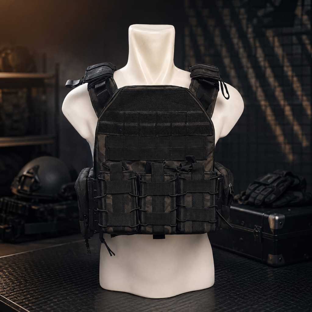Body Vest Multicam Black Black Mamba Quick Release Cordura 1000D Tactical TNI POLRI